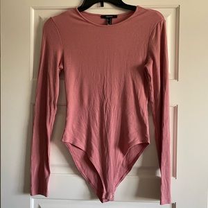 Ribbed Knit Long Sleeve Bodysuit